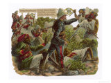 Lieutenant Reginald C.Hart Defends a Sowar of the Bengal Lancers Giclee Print by Harry Payne