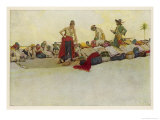 Pirates Dividing the Treasure Giclee-trykk av Howard Pyle