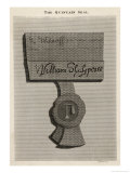 William Shakespeare His Signature on the Quintain Seal Giclee Print by S. Porter