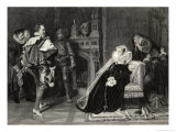 Mary Queen of Scots is Told of Her Imminent Execution Giclee Print by D. Raab