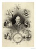 William Shakespeare Playwright and Poet Giclee Print by G. Greatbach