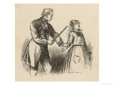 Amy Gets the Cane Across Her Palm Giclee Print by F.t. Merrill