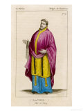 Saint Odo of Cluny Abbot of Cluny Saint and Musician Giclee Print by I. Massard