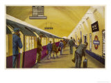 Train Arrives at Wood Green Station London Giclee Print by William Mcdowell