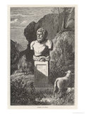 Aesop Greek Writer of Fables as Depicted by an Antique Bust at the Villa Albani Rome Giclee Print by C. Laplante