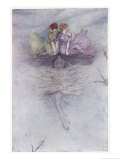 Zephyrus Carries Psyche's Sisters Giclee Print by Dorothy Mullock