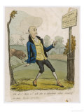 Man Alarmed by Man-Trap Warning Giclee Print by Henry Heath