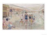 French Transatlantic Liner, The First Class Swimming Pool Lámina giclée por Albert Sebille French Transatlantic Liner, The First Class Swimming Pool Lámina giclée por Albert Sebille