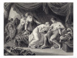 Eleanor Sucks the Poison from the Wound of Edward I During the Crusade Giclee Print by J. Rogers