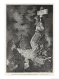 Giordano Bruno Italian Philosopher Arrested by the Inquisition and Burnt Giclee Print by Motty 