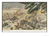 German Plane in Action Giclee Print by Hans Liska