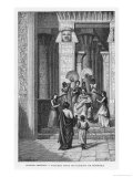 Euclid Presenting to Ptolemy Soter His Work on the Elements of Geometry Giclee Print by C. Laplante