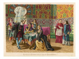 Columbus Agrees Terms with King Ferdinand and Queen Isabella Giclee Print by Planetta 