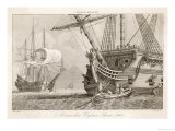 French Warships at Anchor Giclee Print by Morel 