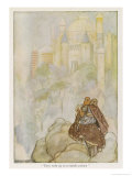 Niam of the Golden Hair Takes Oisin to Her Father's Land, The Land Oversea Giclee Print by Stephen Reid