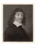 Rene Descartes French Mathematician and Philosopher reproduction procédé giclée par William Holl the Younger