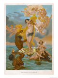 She is Born from the Foam of the Sea Giclee Print by Planetta 
