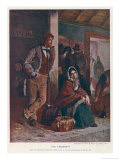 Irish Emigrants Waiting for Their Train Reproduction procédé giclée par Erskine Nicol