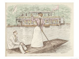 Lady Punter Giclee Print by MARS (Maurice Bonvoisin) 