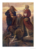 The Israelites are Enabled to Defeat the Amalekites Because Moses Arms are Held up by Aaron and Hur Giclée-tryk af John Everett Millais The Israelites are Enabled to Defeat the Amalekites Because Moses Arms are Held up by Aaron and Hur Giclée-tryk af John Everett Millais