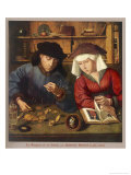 Banker of the 16th Century with His Wife reproduction procédé giclée par Quentin Matsys