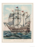 The Ship of Sir Francis Drake Formerly Named Pelican Giclee Print by Fred Law