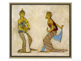 Two Royal Court Dancers Performing the Female Style of Javanese Dance Giclee Print by Tyra Kleen