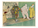 Poster Depicting Entertainers, Singers Commedia del Arte reproduction procédé giclée par H.G. Ibels