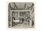 Large Silk-Weaving Loom at Lyon France Reproduction procédé giclée par Jahandier 