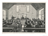 Skye Crofters Express Their Grievances in Glendale Church Giclee Print by Sidney Paget