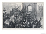 The Boat Race as Viewed from Hammersmith Bridge Giclee Print by M.w. Ridley