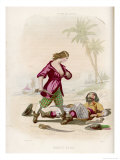 The Pirate Mary Read Reveals to Her Astonished Victim That He Has Been Defeated by a Woman Giclee Print by Huart 