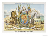Victoria Depicted with Her Loyal Lion Giclee Print by Tom Merry
