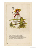 Standing on a Fence Looking for Her Sheep Giclée-Druck von Kate Greenaway