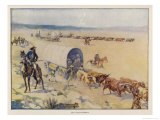 The Great Trek the Voortrekkers Giclee Print by J.r. Skelton