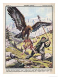Baby Taken by Eagle Giclee Print by Walter Molini