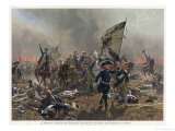 Battle of Zorndorf Friedrich Der Grosse Leads His Soldiers Giclee Print by C. Rochling