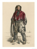 French Whaler Standing with His Rope and Harpoon Giclee Print by Pauquet