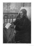 Ulysses S Grant American Civil War General and Later President Writing His Memoirs Reproduction procédé giclée par T. Johnson