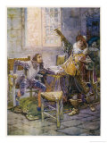 Charles de la Tour Tells His Father Claude Giclee Print by Henry Sandham