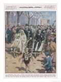 Wed in Wheelbarrows Giclee Print by Alfredo Ortelli