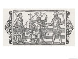 Three Gods of the Ancient Peoples of Northern Europe, Frigga Thor and Odin Giclee Print by Olaus Magnus