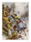 Dollard Dies at Montreal While Fighting the Iroquois Giclee Print by Henry Sandham