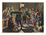 Columbus Reassures His Crew's Doubts Giclee Print by Planetta 
