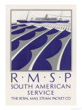 Poster for the South American Service of the Royal Mail Steam Packet Company Giclee Print by Herrick 