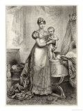 Marie-Louise of Austria Second Wife of Napoleon I with Their Son le Roi de Rome Giclee Print by Langlois 