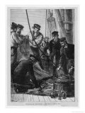 Collecting Specimens on Board the Research Ship Challenger Giclee Print by W.h. Overend