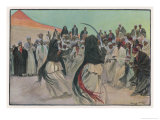The Sabre Dance of the Bedouin Arabs Giclee Print by Georges Scott