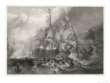 Battle of Trafalgar in the Midst of Battle Giclee Print