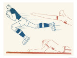 Dynamic Rugby Player Surges Forward Giclee Print by Moller 
